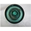Image 2 : Green glass insulator 4" - crack on top