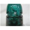 Image 3 : Green glass insulator 4" - crack on side
