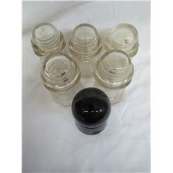 5 clear #9 Dominion, 1 dark insulators