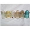 Image 1 : 5 clear #9 Dominion, 1 blue Hemingray insulators