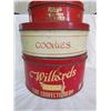 Image 1 : 3 Round tins - Willard's, Riley's toffee, cookie tin
