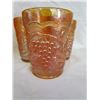 Image 2 : Carnival Glass orange - 3 cups, pitcher
