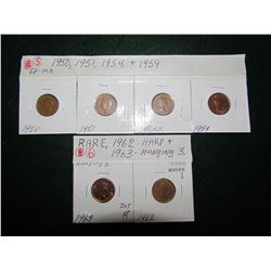 1950-1959 E II, RARE 1963 VF Pennies