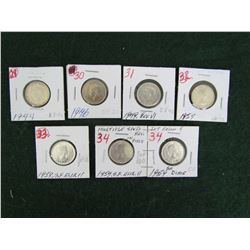 1944-1959 Dimes - See Picture Description