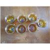 Image 1 : 7 Mondern Carnival Glass Teacups