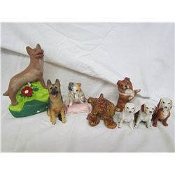 Miniature glass animal figurines