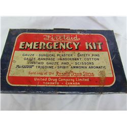 First Aid Emergency Kit Tin (Empty) 8 1/4 x 5