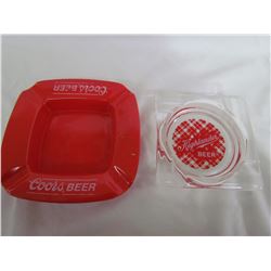 Coors Beer & Highland Beer Ashtrays