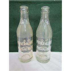 2 Prince Albert Mineral Water Bottles