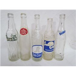 Crush, Royal Crown Cola, 2 Sun Crest, Sunkist Bottles