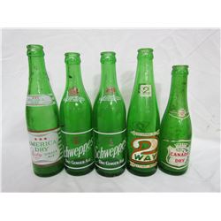2 Schweppes, 2-Way, Canada Dry & America Dry Bottles