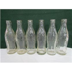 Set of Coco-Cola Bottles - 6 Bottles