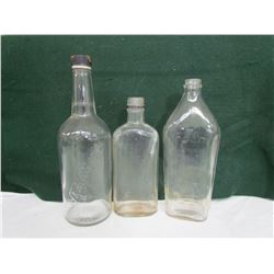 3 Glass Bottles