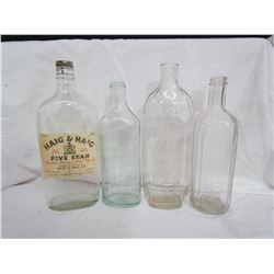4 Glass Bottles - 1 Haig & Haig