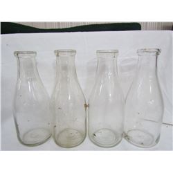 4 Milk Bottles - Blank