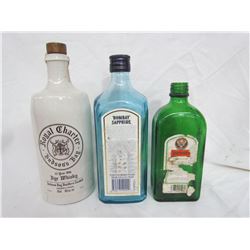 Royal Charter, Bombay Sapphire, Jagermeifter Bottles