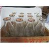 Image 3 : 12 Milk bottles in crate - 3 with no lids