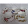 Image 1 : 5 Teacups with saucers - Royal Vale Bone China