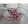 Image 2 : 5 Teacups with saucers - Flower Garden & Phoenix Bone China