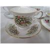 Image 3 : 5 Teacups with saucers - Flower Garden & Phoenix Bone China