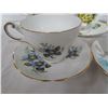 Image 2 : 5 Teacups with saucers - Crown Staffordshire