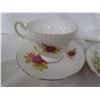 Image 4 : 5 Teacups with saucers - Crown Staffordshire