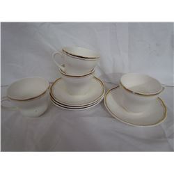 4 Teacups & 4 Saucers