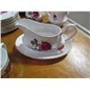Image 3 : China set - Plates, Teacups, Saucers, Gravy Bowl - Some pieces missing