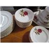 Image 6 : China set - Plates, Teacups, Saucers, Gravy Bowl - Some pieces missing