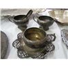Image 2 : Silver serving platters & Copper plate & Cream cup