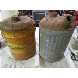 Galvanized & 5 imp Gasoline Cans