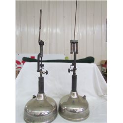 Nickel Plated Coleman gas lamps