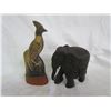 Image 1 : Two Wooden animal figurines