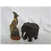 Image 2 : Two Wooden animal figurines