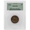 Image 1 : 1870 Two Cent Piece Coin PCGS MS63RB
