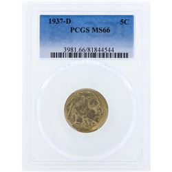 1937-D Buffalo Nickel Coin PCGS MS66
