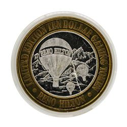 .999 Silver Hilton Reno, Nevada $10 Casino Limited Edition Gaming Token