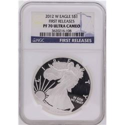 2012-W $1 American Silver Eagle Coin NGC PF70 Ultra Cameo First Release