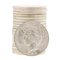 Roll of (20) 1922 $1 Brilliant Uncirculated Peace Silver Dollar Coins