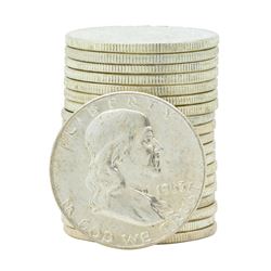 Roll of (20) 1963-D Brilliant Uncirculated Franklin Half Dollar Coins