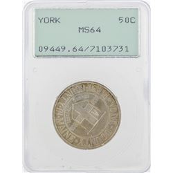 1936 York County, Maine Tercentenary Commemorative Half Dollar Coin PCGS MS64