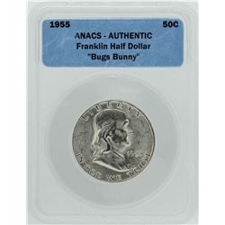 1955 Franklin Half Dollar Coin ANACS Authentic