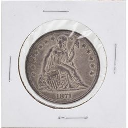 1871 $1 Seated Liberty Silver Dollar Coin