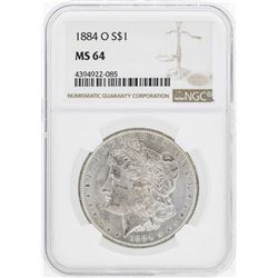 1884-O $1 Morgan Silver Dollar Coin NGC MS64