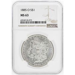 1885-O $1 Morgan Silver Dollar Coin NGC MS63