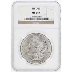 1888-O $1 Morgan Silver Dollar Coin NGC MS64+