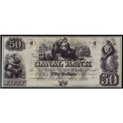 1800's $50 Canal Bank New Orleans Obsolete Bank Note