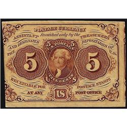 July 17, 1862 Five Cents First Issue Fractional Currency Note