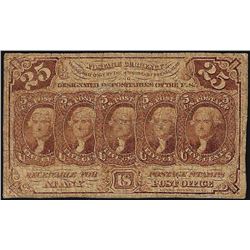 July 17, 1862 Twenty Five Cents First Issue Fractional Currency Note