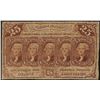 Image 1 : July 17, 1862 Twenty Five Cents First Issue Fractional Currency Note